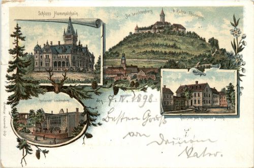 Leuchtenburg bei Kahla - Litho