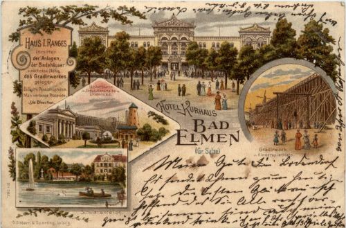 Gruss aus Bad Elmen - Litho