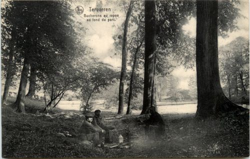 Tervueren - Bucherons au repos au fond du parc
