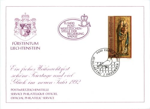 Fürstentum Liechtenstein - Erstausgabebrief 1992