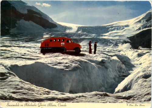 Snowmobile on Athabaska Glacier Canada