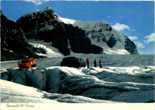 Snowmobile Crevasse Athabaska Glacier Canada