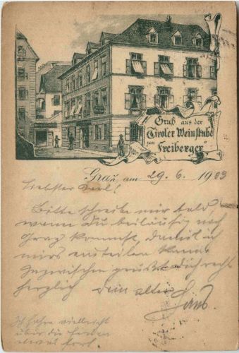 Graz - Gruss aus der Tiroler Weinstube Freiberger