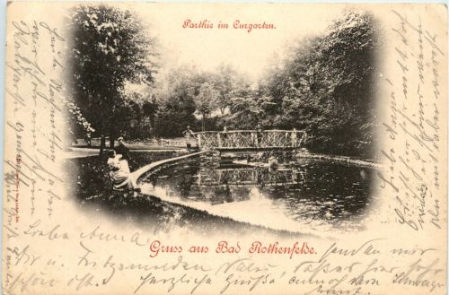 Gruss aus Bad Rothenfelde - Partie im Curgarten