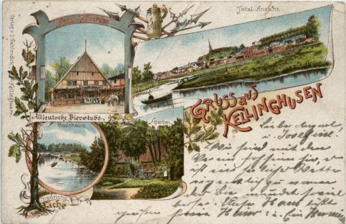 Gruss aus Kellinghusen - Litho
