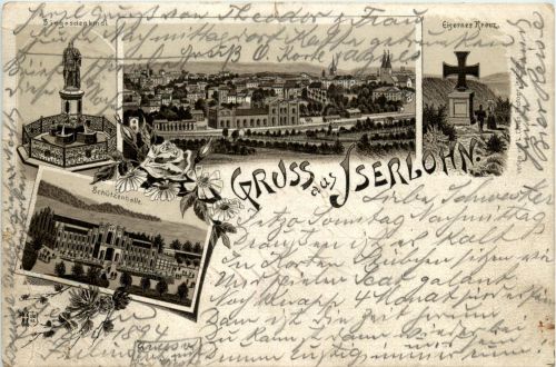 Gruss aus Iserlohn - Litho
