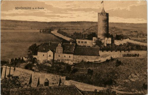 Saaleck/Sachsen-Anhalt - Burgruine Schönburg a.d. Saale