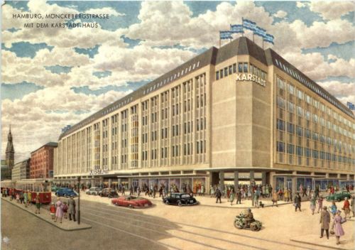 Hamburg - Mönckebergstrasse mit dem karstadt-haus