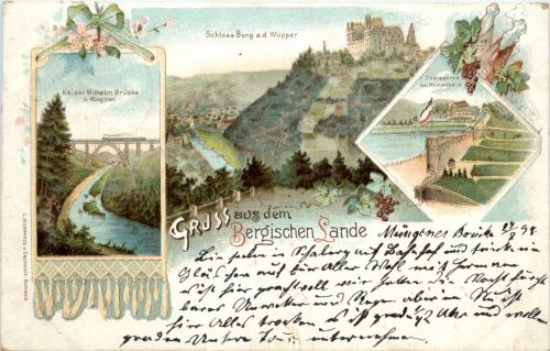 Gruss aus dem Bergischen Lande - Litho Remagen