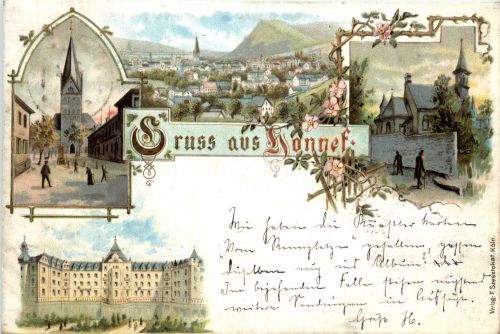 Gruss aus Honnef - Litho