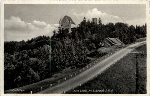 Bayern/Allgäu - Mindelheim, Neue Strasse und Blick aufs Schloss