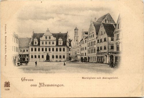 Bayern/Memmingen - Marktplatz mit Amtsgericht