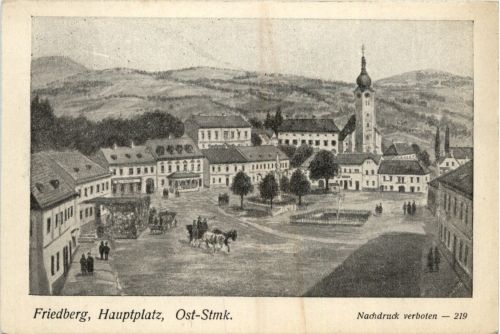 Steiermark/div. Orte - Sommerfrische Friedberg am Wechsel, Hauptplatz