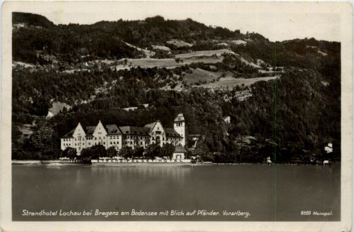 Vorarlberg/Bregenz, Lindau und Umgebung - Lochau b.Bregenz, Strand-Palast Hotel mit Blick auf Pfänder