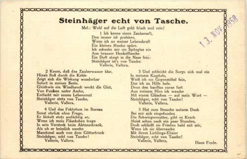 Steinhäger echt von Tasche Steinhagen