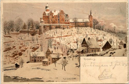 Schloss Rochsburg an der Mulde - Litho