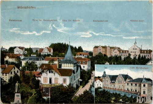 Bad Wörishofen/Bayern/Schwaben/Unterallgäu - sanatorium, Villa Dr.Baumgarten, Villa Dr.Scholz, Kneippianum