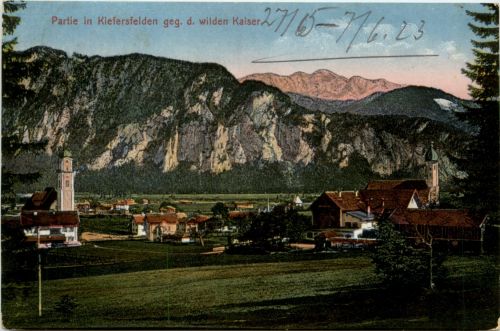 Oberbayern/ div. Orte und Umgebung - Partie in Kiefersfelden gegen den wilden Kaiser