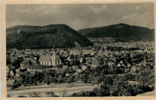Schwarzwald, Freiburg i.B. und div.Orte mit Umgebung - Waldkirch, Blick nach Kollnau, mit Kastelburg