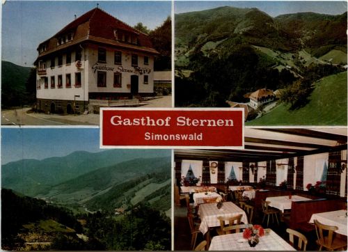 Schwarzwald, Freiburg i.B. und div.Orte mit Umgebung - Simonswald, Gasthaus und Pension Sternen
