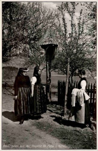 Ba-Wü/Schwarzwald/Freiburg/div.Orte und Umgebung - Bäuerinnen aus der Gegend St. Peter