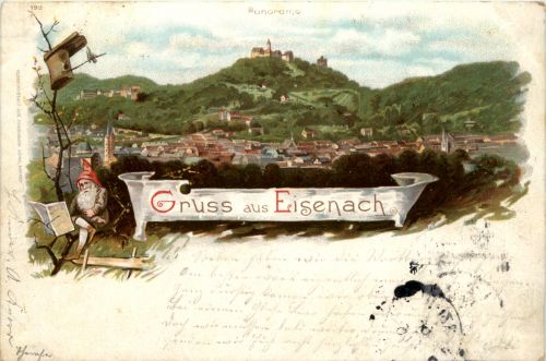 Gruss aus Eisenach - Litho - Zwerg