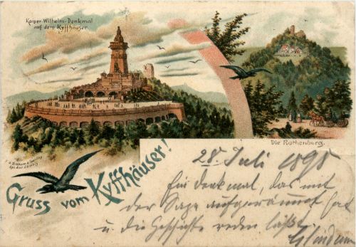 Gruss vom Kyffhäuser - Litho