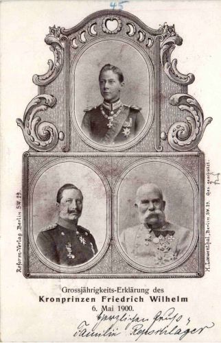 Grossjährigkeitserklärung des Kronprinzen Friedrich Wilhelm