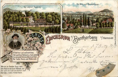 Gruss von Erichsruh bei Bentherberg- Litho