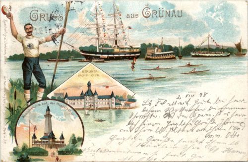 Gruss aus Grünau - Litho
