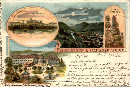 Niederbronn & Hanauer Weiher - Litho