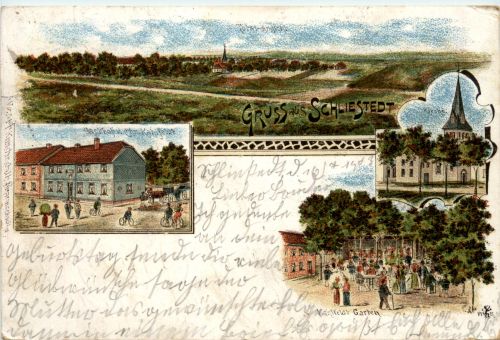Gruss aus Schliestedt - Litho - Schöppenstedt