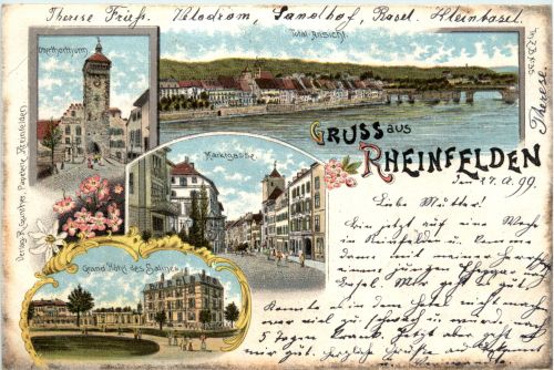 Gruss aus Rheinfelden - Litho