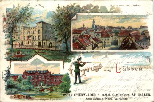 Gruss aus Lübben - Litho
