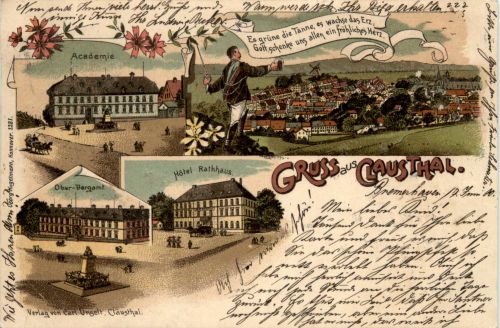 Gruss aus Clausthal - Litho