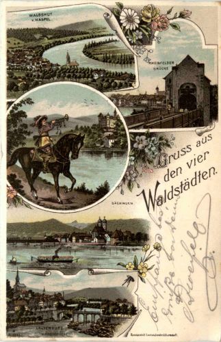 Gruss aus den 4 Waldstädten - Waldshut Rheinfelden Laufenburg