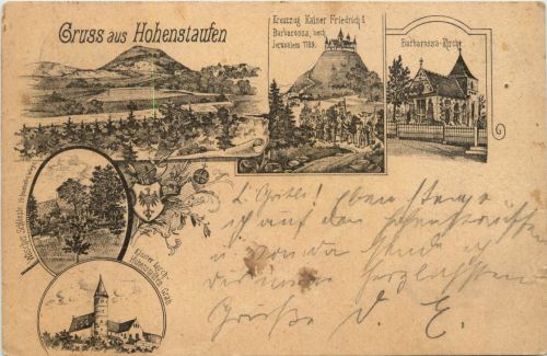 Gruss aus Hohenstaufen - Vorläufer 1893 Göppingen