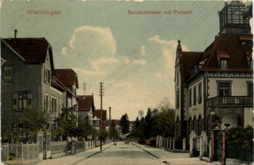 Waiblingen - Bahnhofstrasse mit Postamt