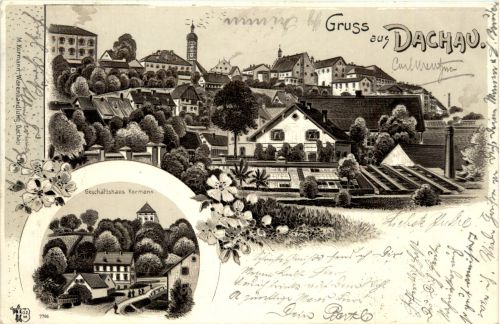 Gruss aus Dachau - Litho
