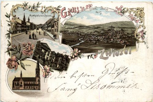 Gruss aus Zwiesel - Litho