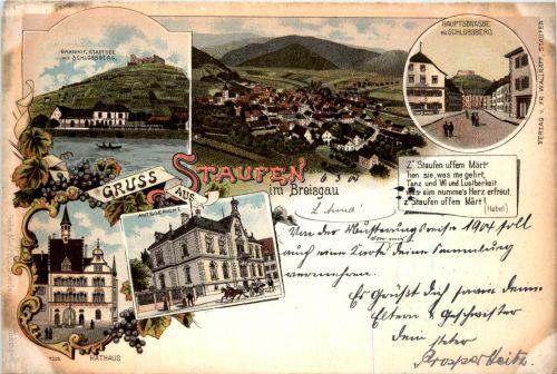 Gruss aus Staufen - Litho
