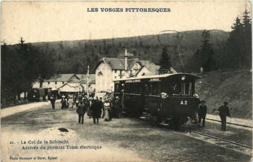 Cal de la Schlucht - Arrivee du premier Tram electrique