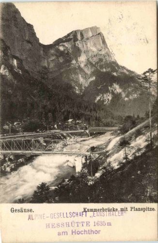Gesäuse, Kummerbrücke mit Planspitze