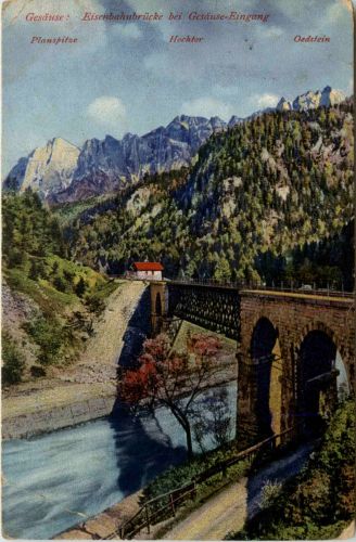 Gesäuse, Eisenbahnbrücke bei Gesäuse-Eingang