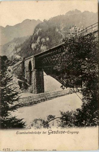 Gesäuse, Eisenbahnbrücke bei Gesäuse-Eingang