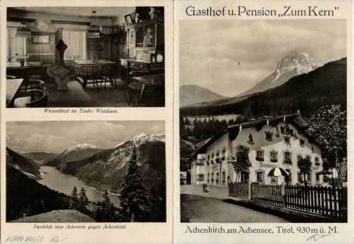 Achenkirch am Achensee - Gasthof Zum Kern - Klappkarte