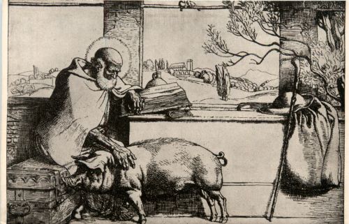 Der heilige Antonius - sign Fritz Hoehle