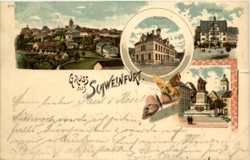 Gruss aus Schweinfurt - Litho