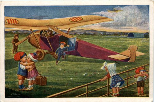 Kinder Flugzeug