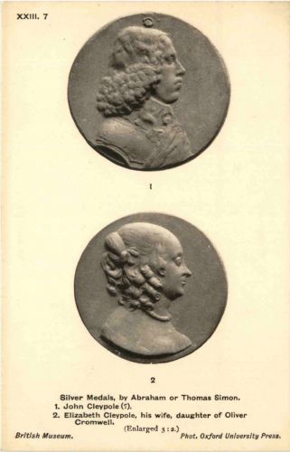 silver medal by Abraham Simon